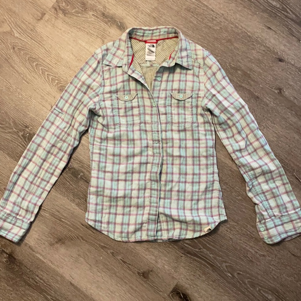 Plaid Northface button down